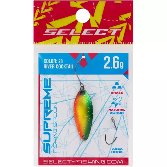 Блешня Select Supreme 2.6g 30mm #28 River Cocktail, Вага блешні: 2.6, Колір блешні: #28 River Cocktail, фото , изображение 2